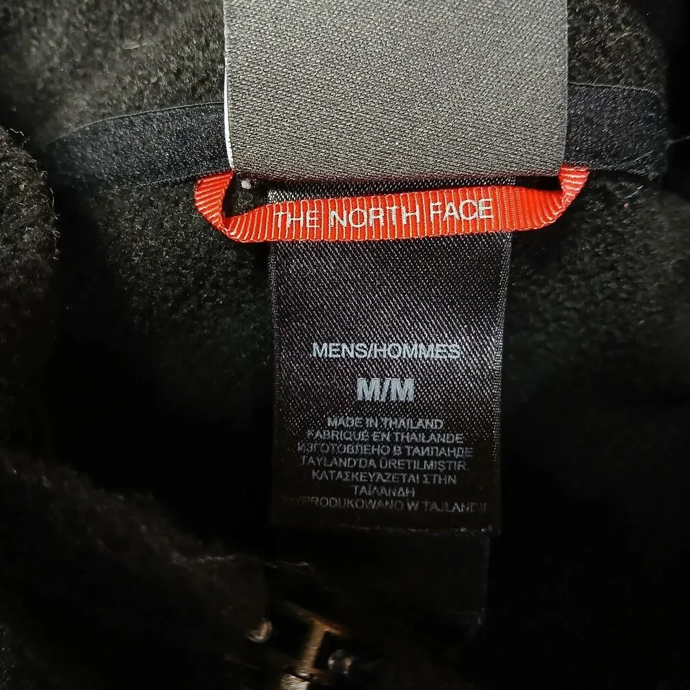 The North Face Cap-Rock Mens Medium M Black Textured Fleece Jacket Gorpcore